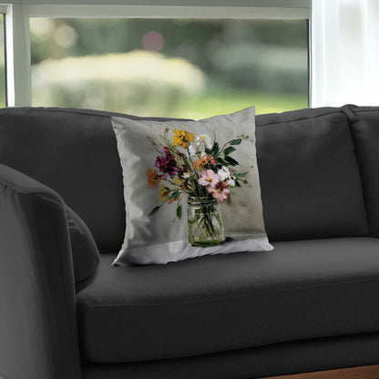 Still Life Poly Twill Throw Pillow - Home Decor Accent