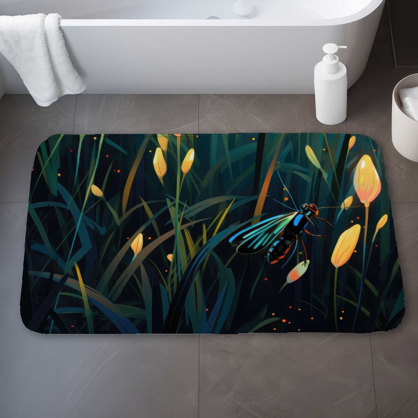 Appealing Orange Bath Mat | Stylish Home Decor Essential