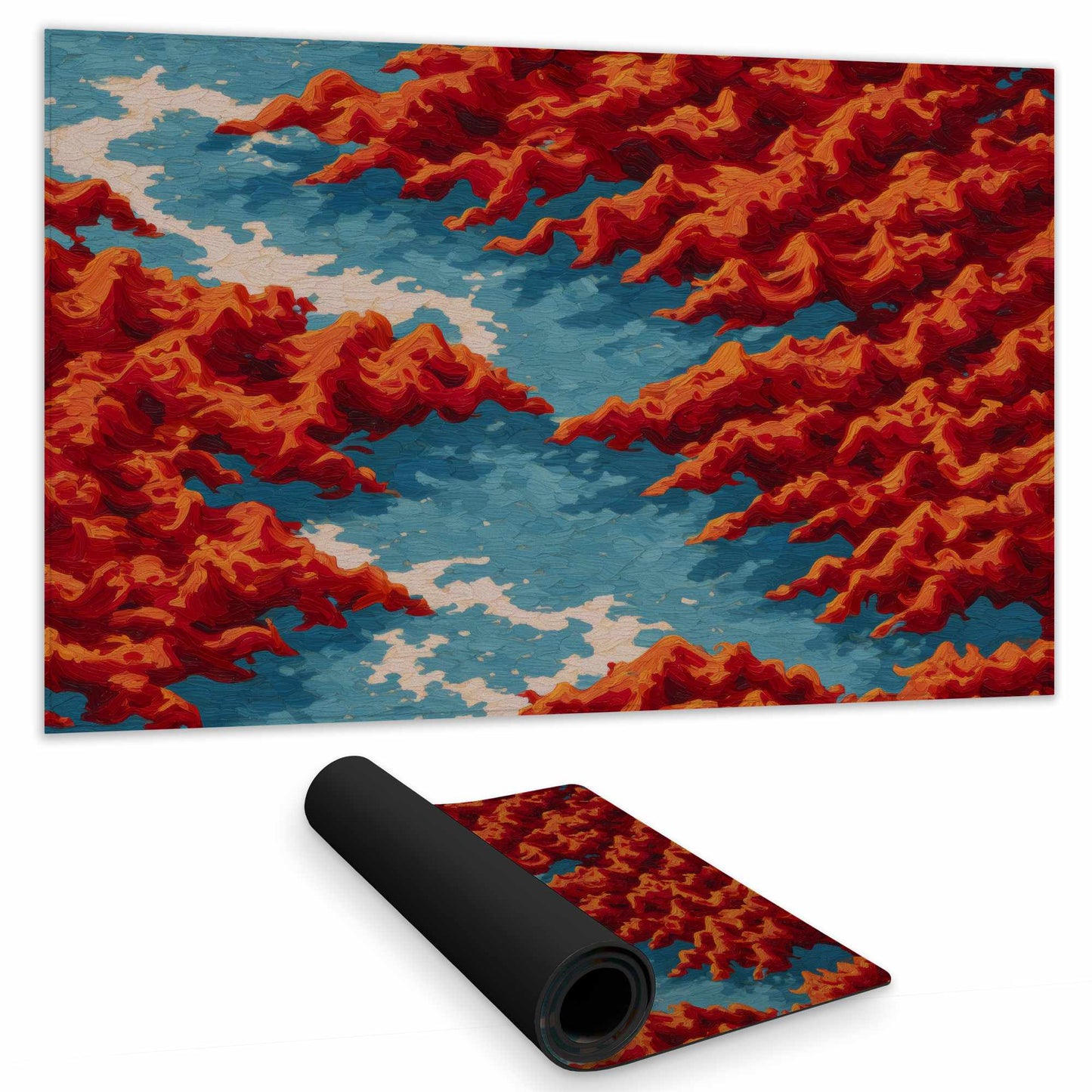 Red Mounds Gaming Mat - Stylish Home Decor for Gamers
