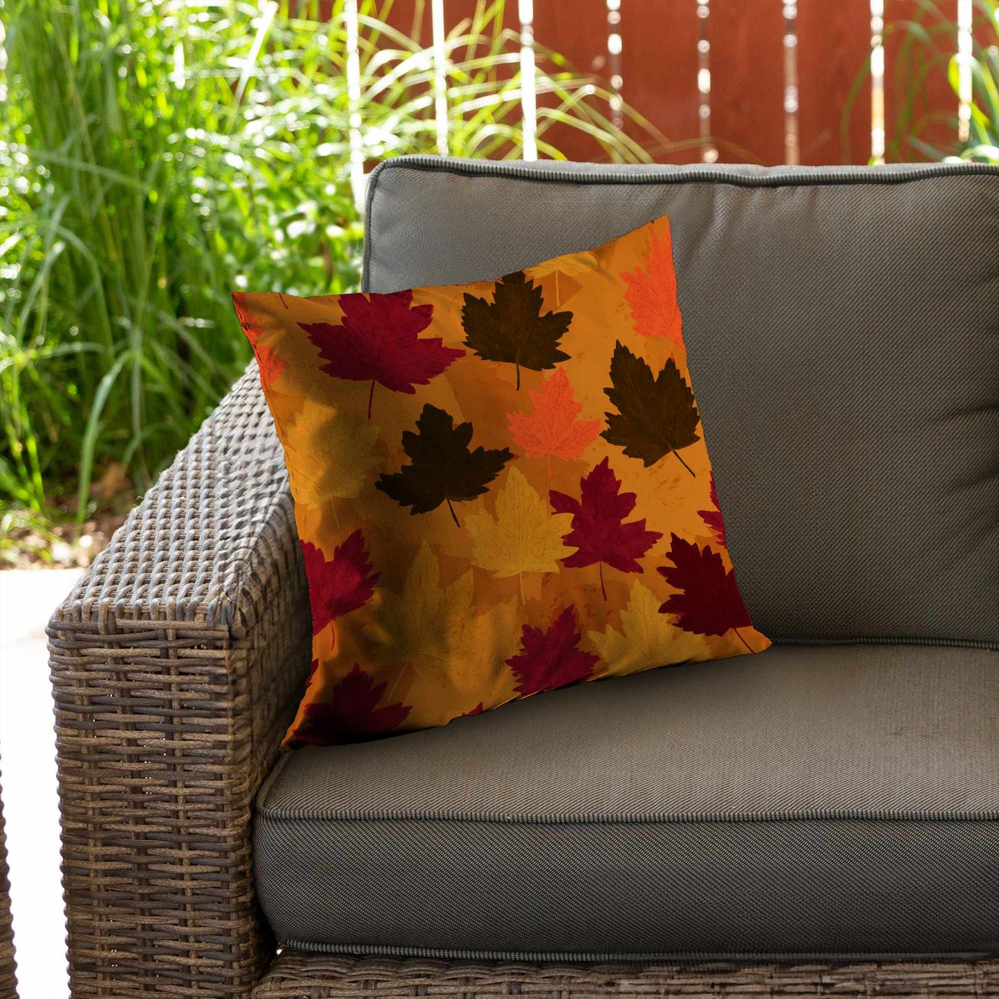 Autumn Glow Leaves Throw Pillow - Cozy Home Decor Accent
