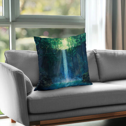 Waterfall White Poly Twill Throw Pillow Insert for Home Decor