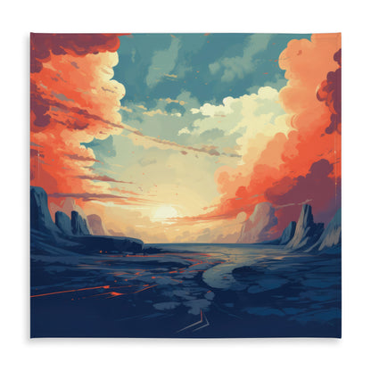 Finally Light Orange Indoor Outdoor Tablecloth