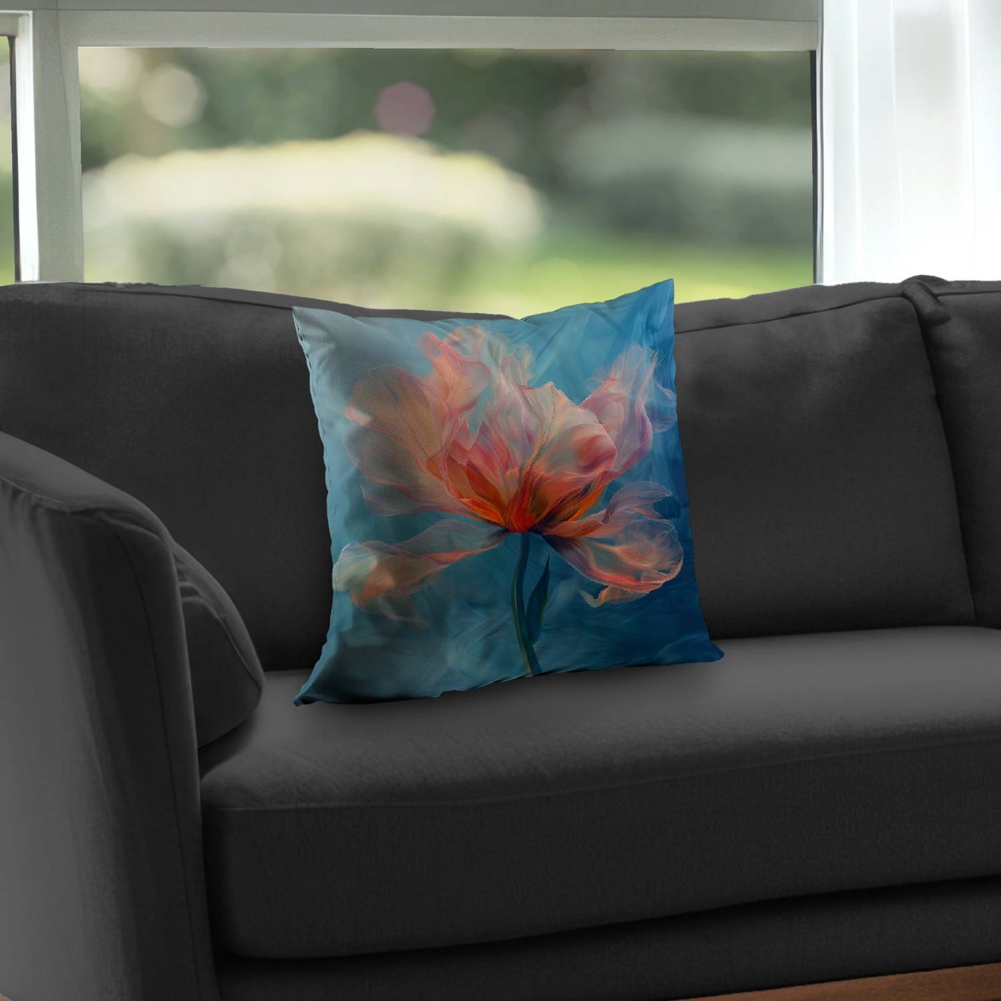 Coussin décoratif en sergé de polyester mélangé - Accessoire de décoration élégant pour la maison