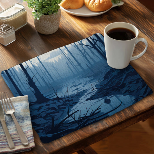 Dead Lands Gray Braided Polyester Placemat | Home Decor