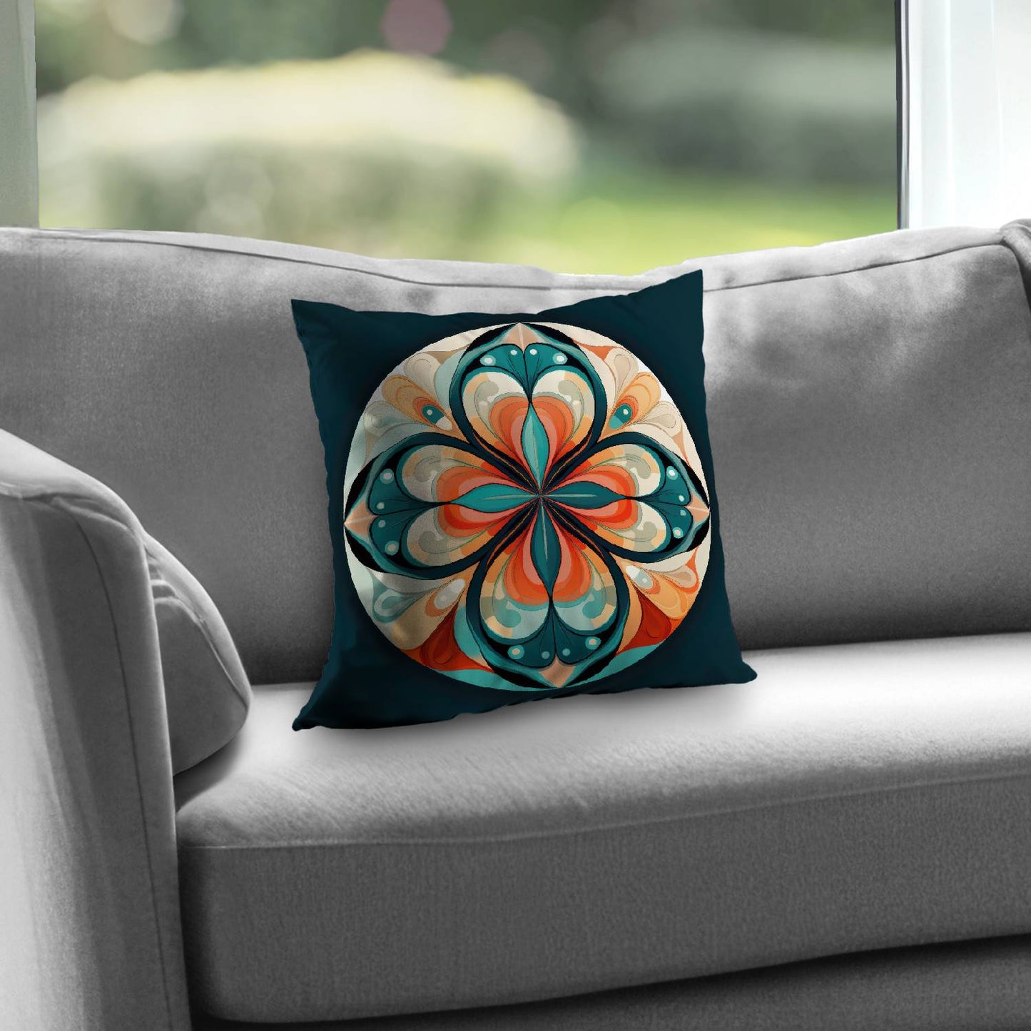 Peaceful mandala - Throw pillow - Print on demand