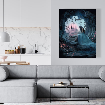 Morose Cave - Pink Canvas Home Decor for Elegant Spaces
