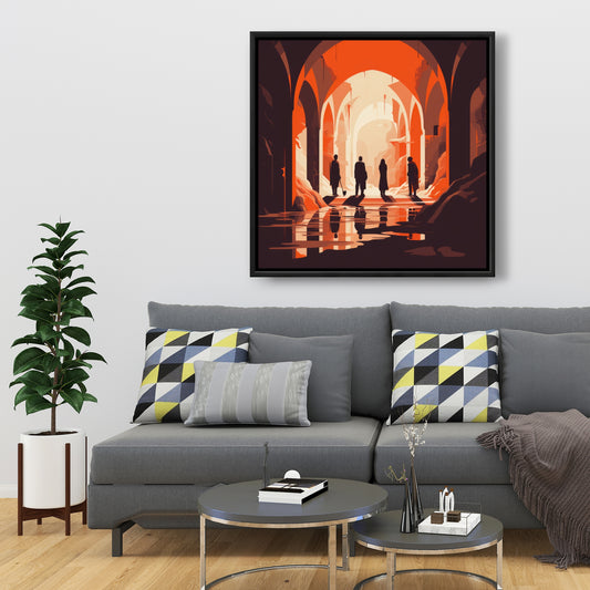 Faith Restored Beige Framed Canvas | Elegant Home Decor