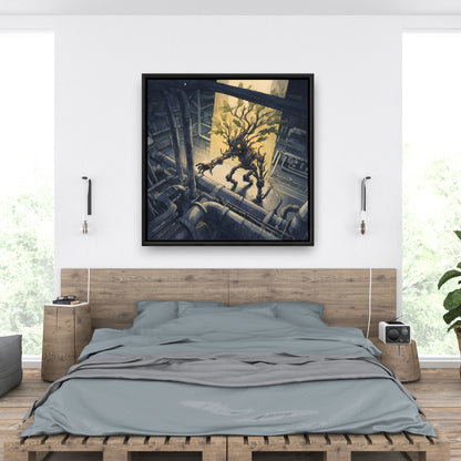 Regaining - Yellow Framed Canvas Art for Home Decor