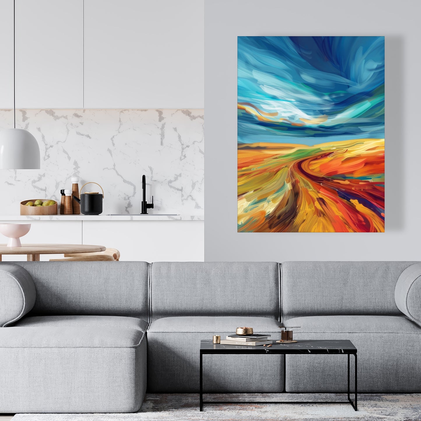 Land flow - 32"x32" Canvas