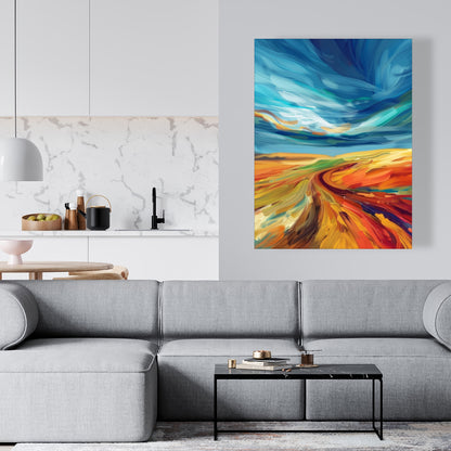 Land flow - 32"x32" Canvas