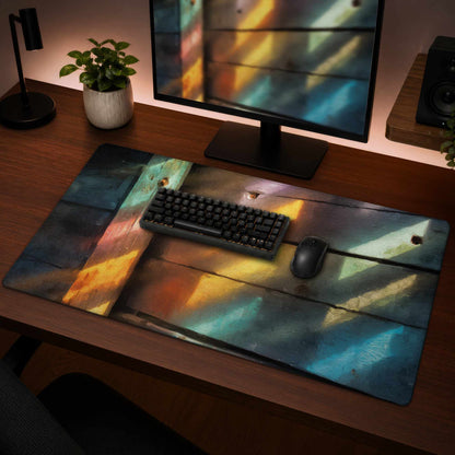 Rainbow Glint Blue Gaming Mat | Stylish Design