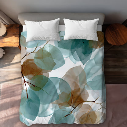 Housse de couette Feuilles translucides | Parure de lit élégante pour la maison