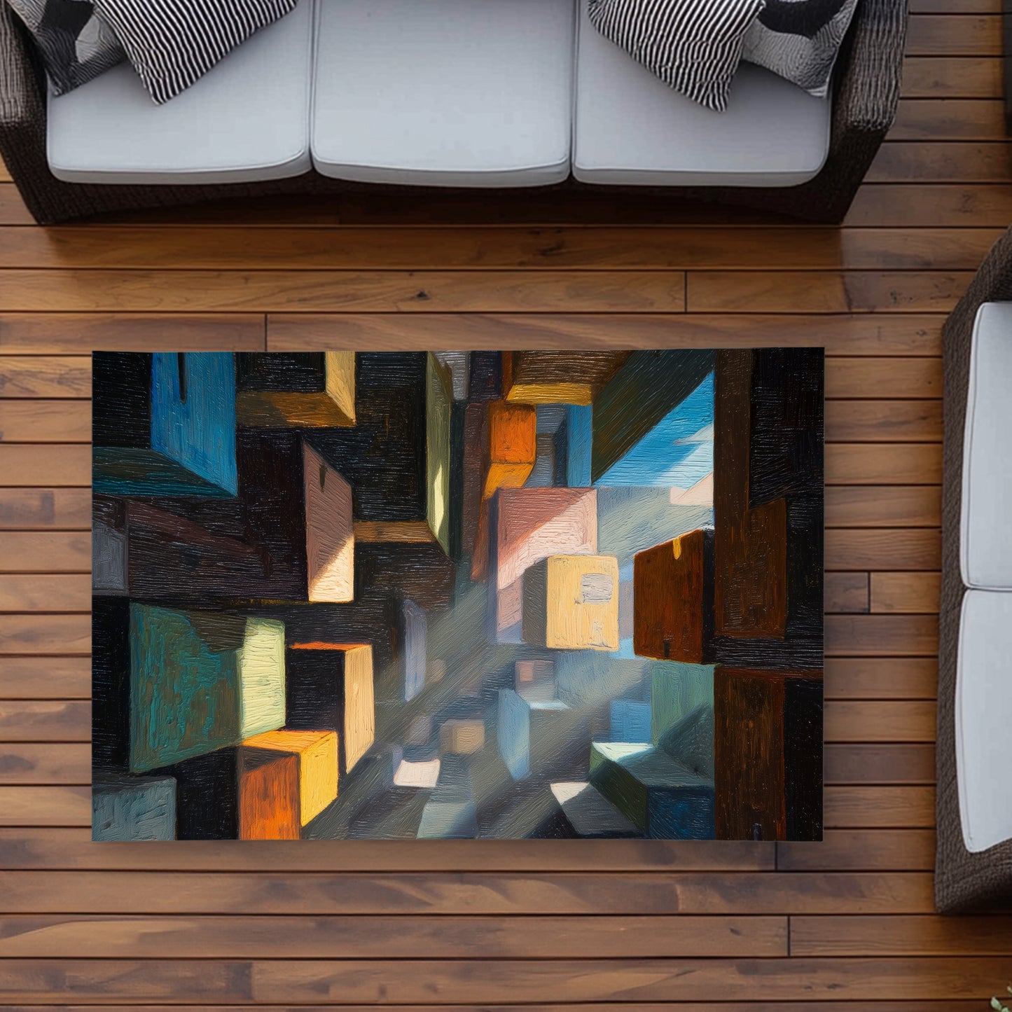 Tapis d'extérieur emballé - Solution de décoration élégante