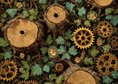 Hiding gears Green Indoor Outdoor Door Mat | Home Decor