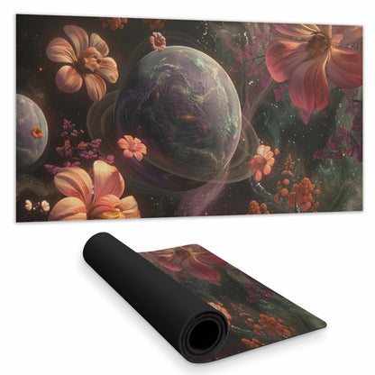 Flower Space Desk Mat - Stylish Home Decor for Your Desk
