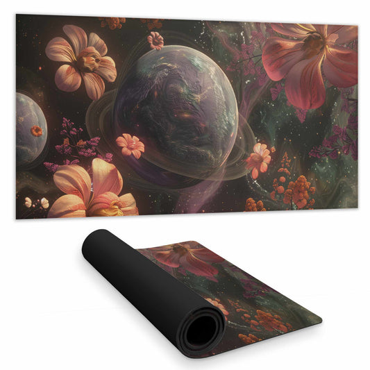 Flower Space Desk Mat - Stylish Home Decor for Your Desk