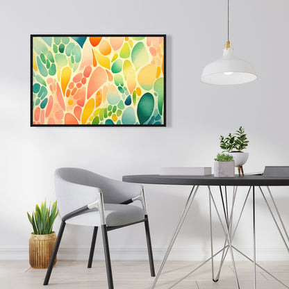 Organic Fruits Orange Framed Canvas | Home Decor Art