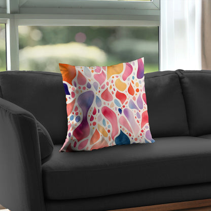 Splotches Orange Poly Twill Throw Pillow Insert for Home Decor