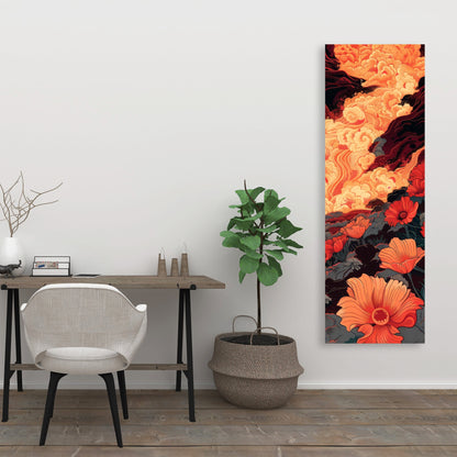 The Big Burn - Black Canvas Home Decor Art | Modern Wall Piece