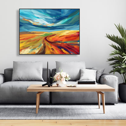 Land flow - 36"x36" Framed canvas