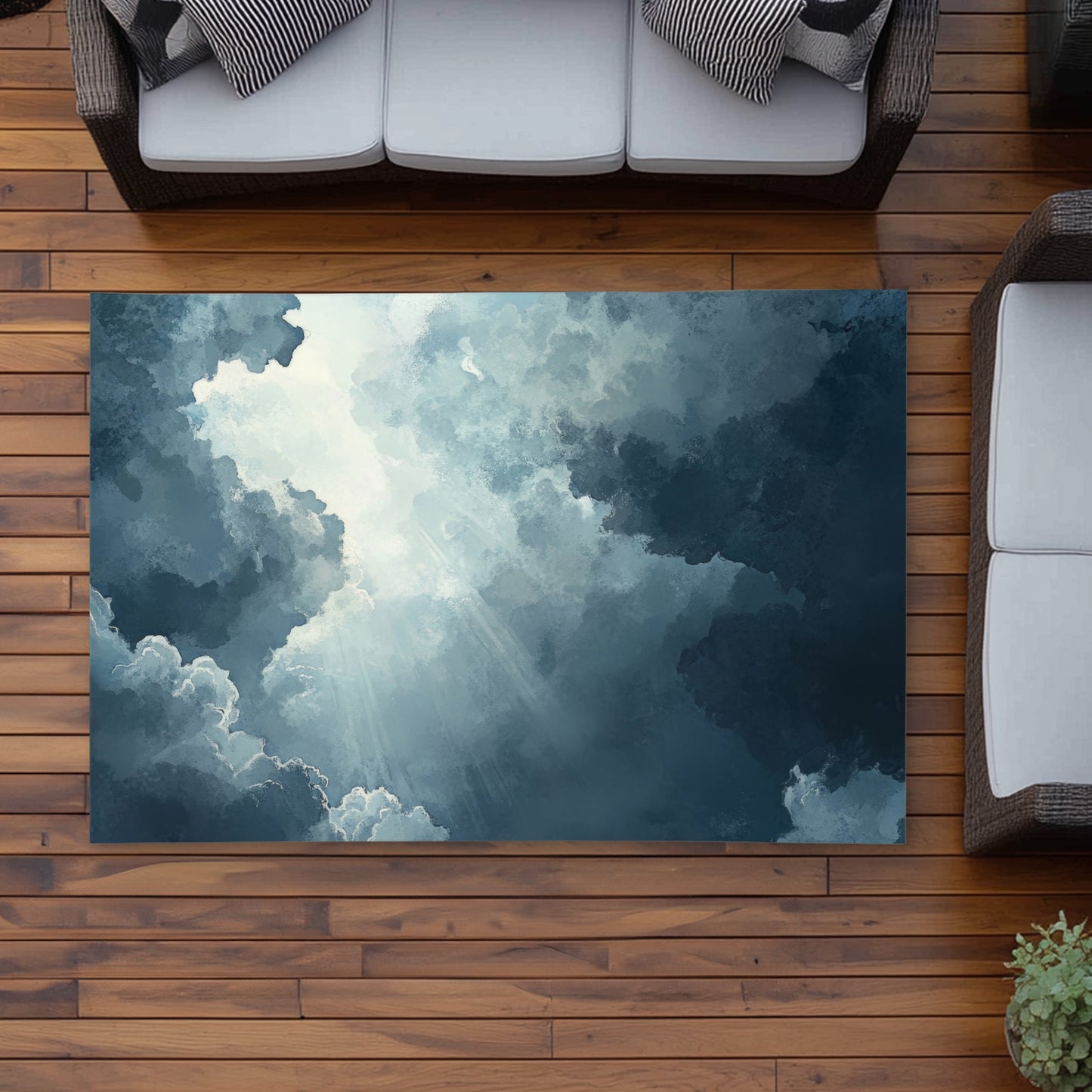 Afterglow White Outdoor Area Rug | Stylish Home Decor