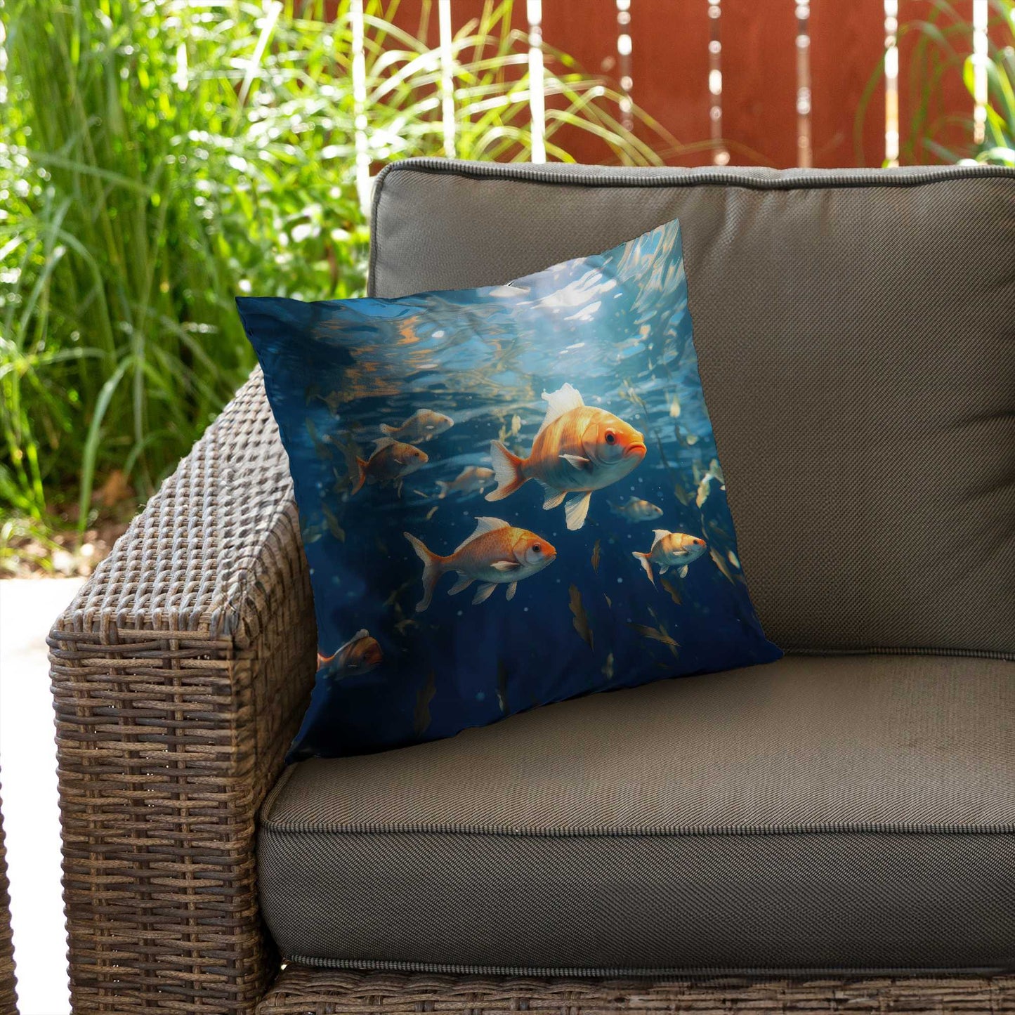 Coussin décoratif en sergé de polyester fluide - Décoration intérieure élégante