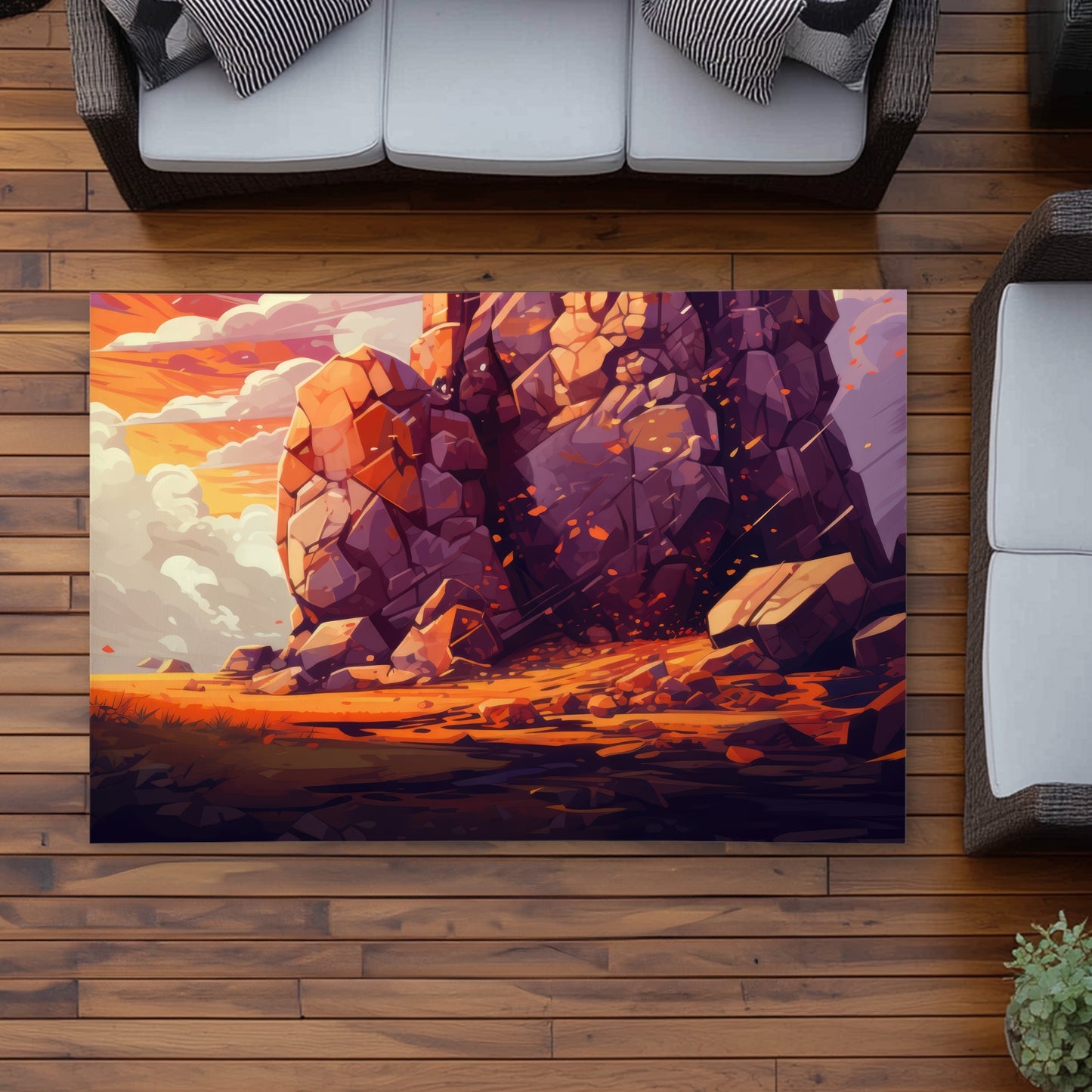 The Last Remains - Purple Outdoor Area Rug for Home Decor