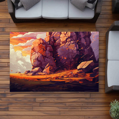 The Last Remains - Purple Outdoor Area Rug for Home Decor