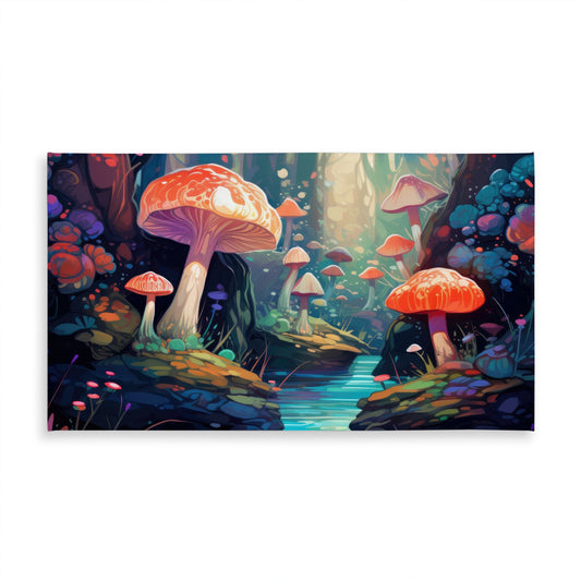 Whimsical Forest Turquoise Tablecloth | Indoor Outdoor Decor