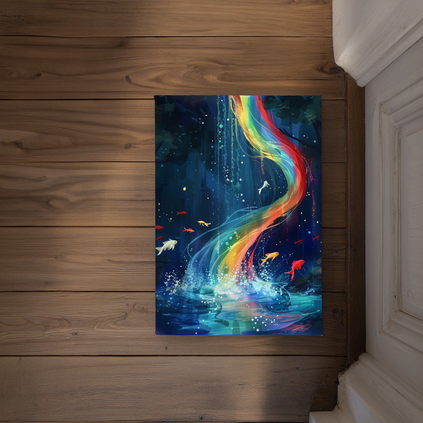 Swirl Green Indoor Outdoor Door Mat - Home Decor Essential