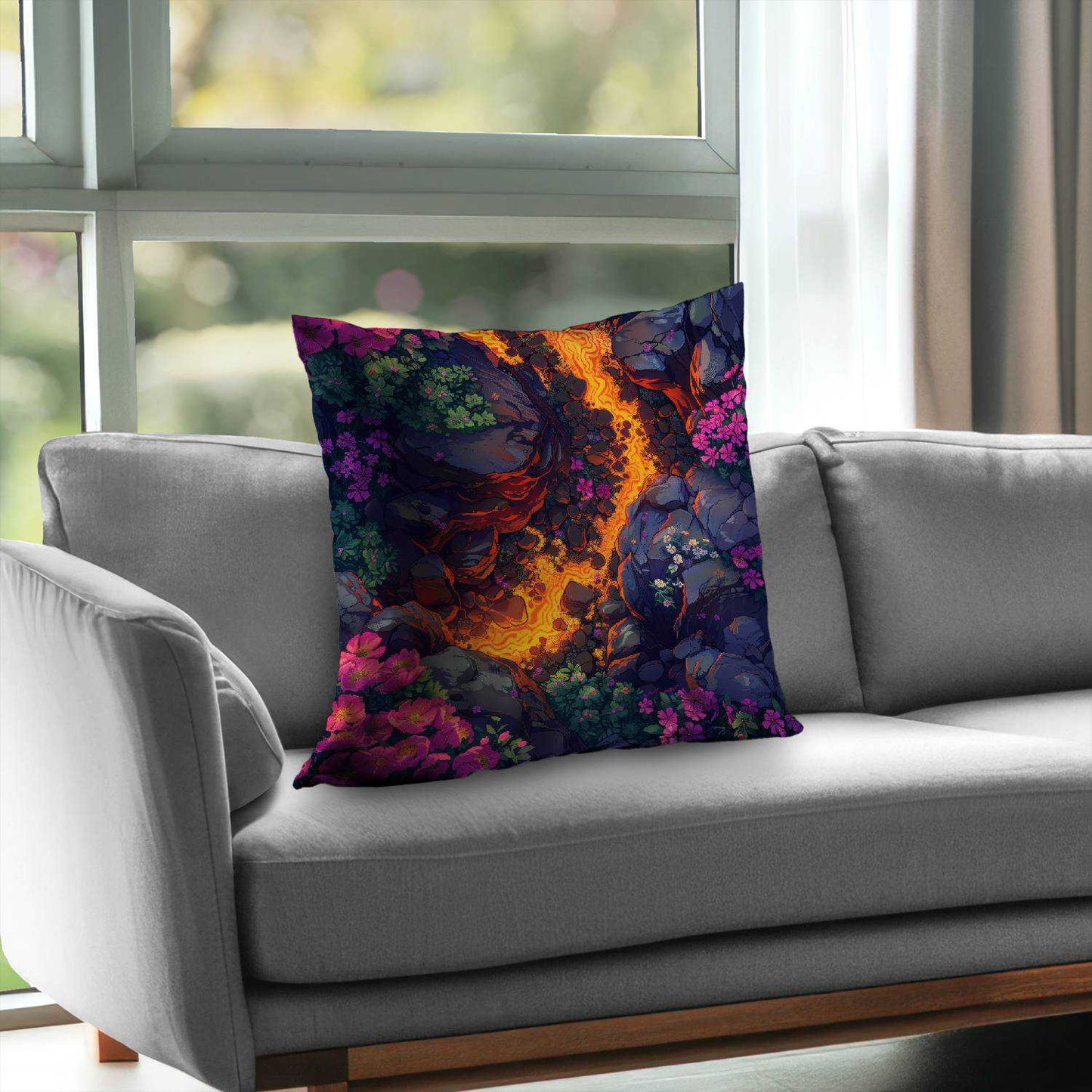 Coussin décoratif en sergé de polyester Hot River - Décoration intérieure confortable