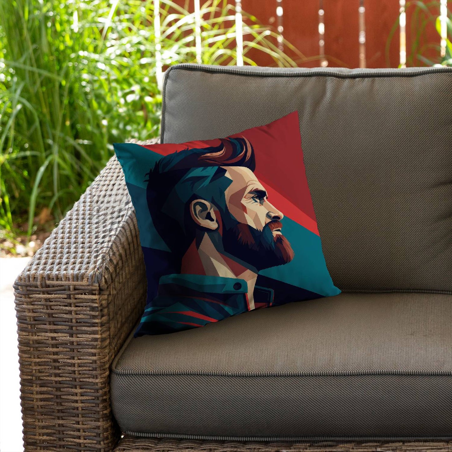 Courageous - Throw pillow - Print on demand