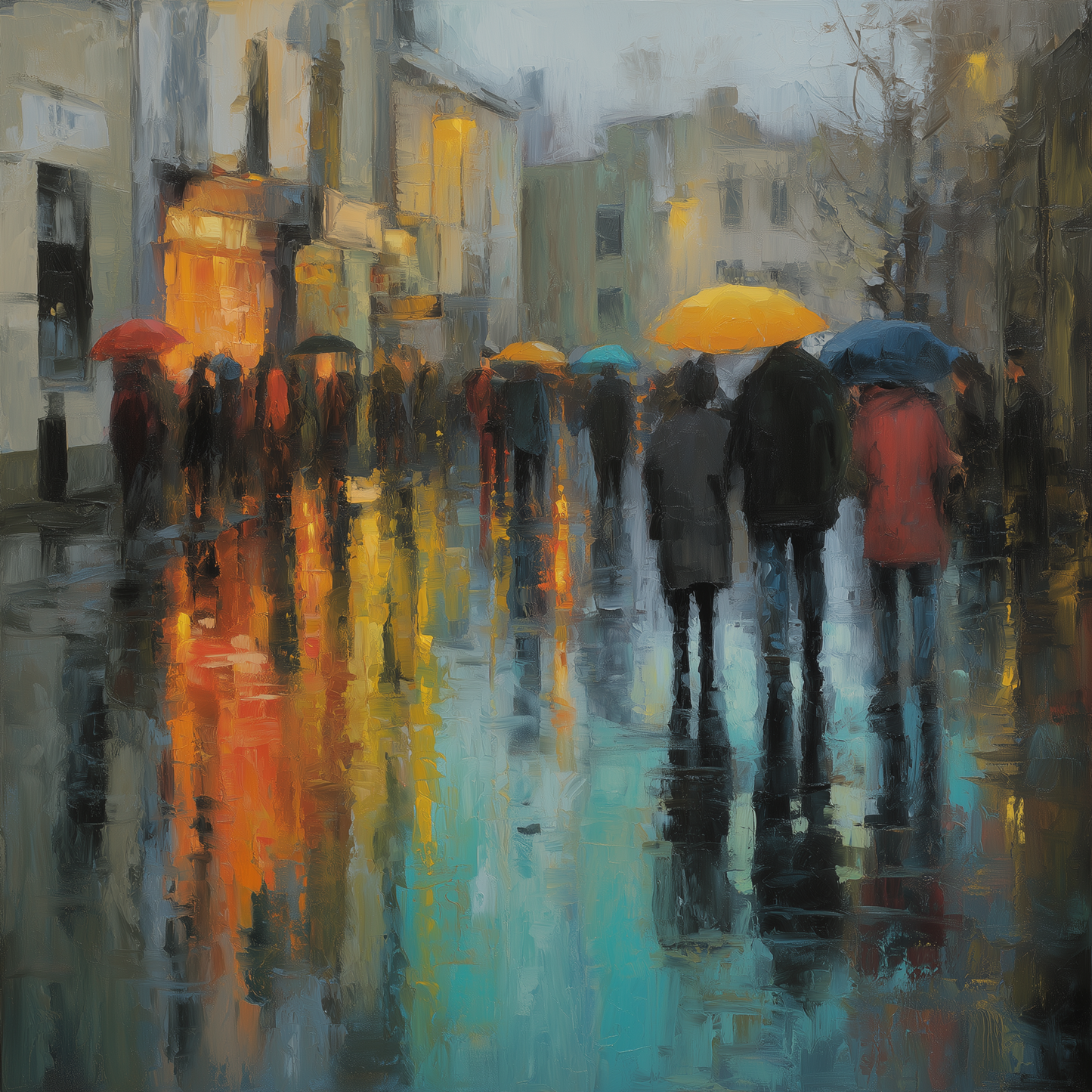 Rainy Day Yellow Canvas - Brighten Your Home Decor Today