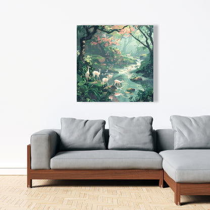 Sipping - Turquoise Canvas Art for Chic Home Decor