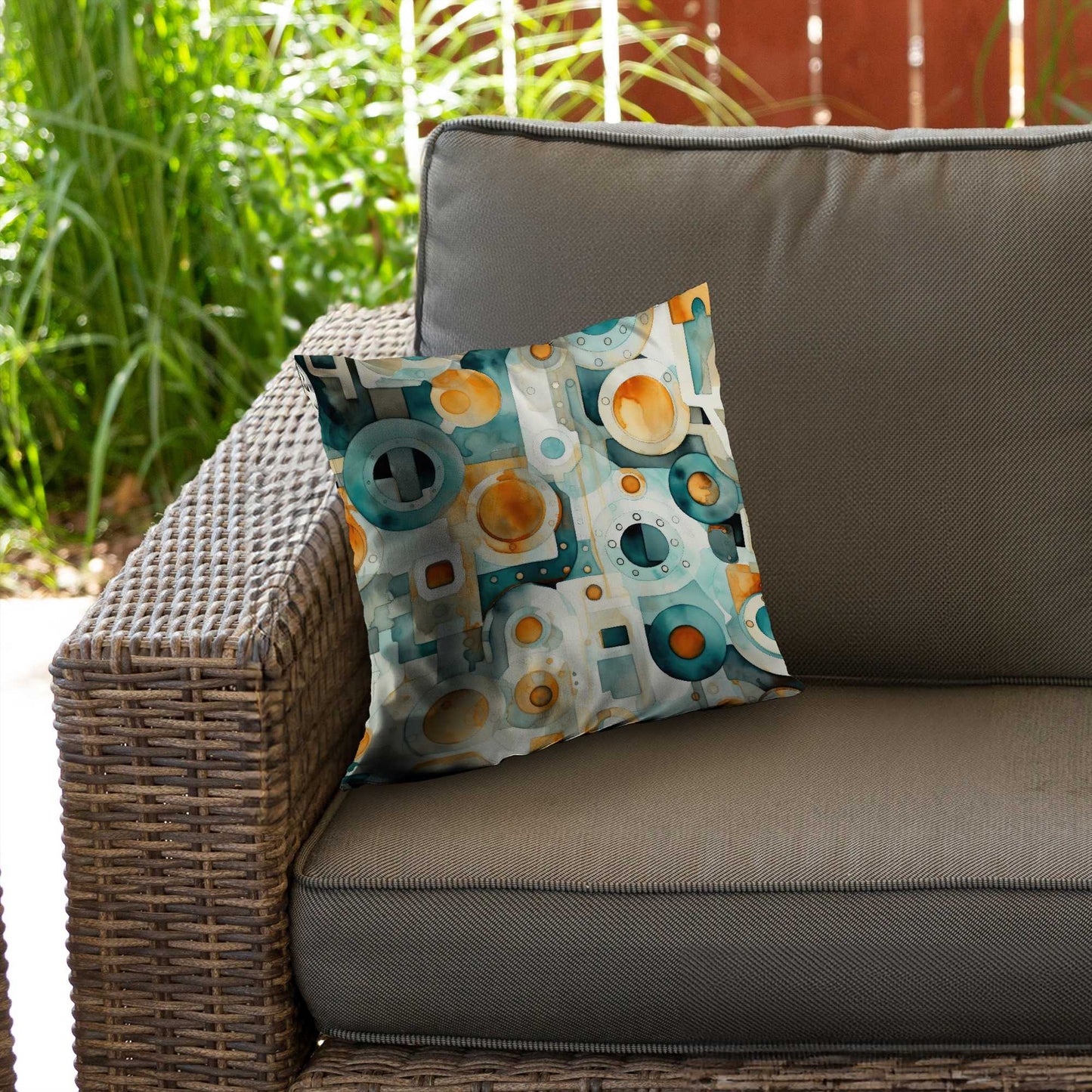 Decomposed Porthole Poly Twill Throw Pillow | Home Decor
