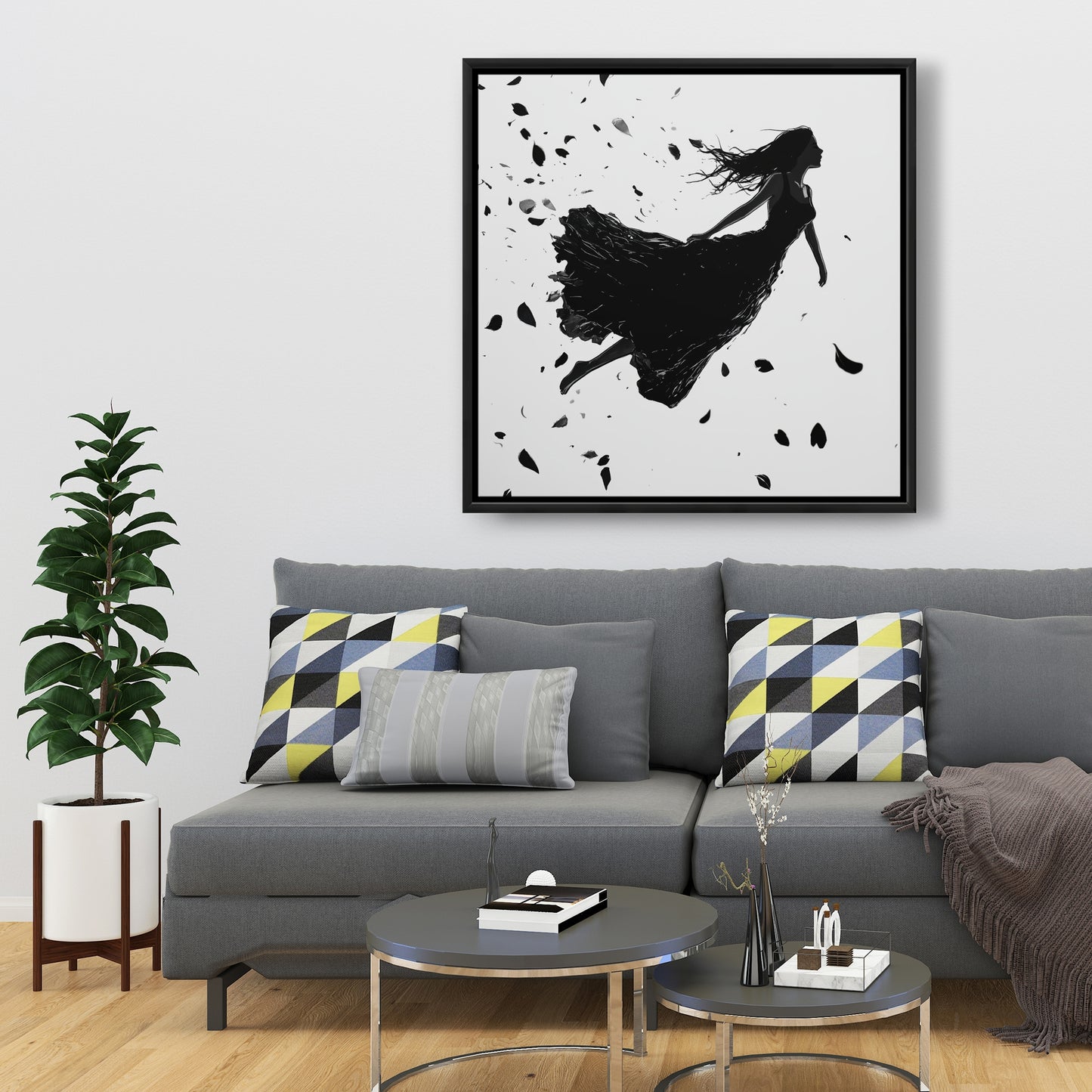 Floating - 24"x24" Framed canvas