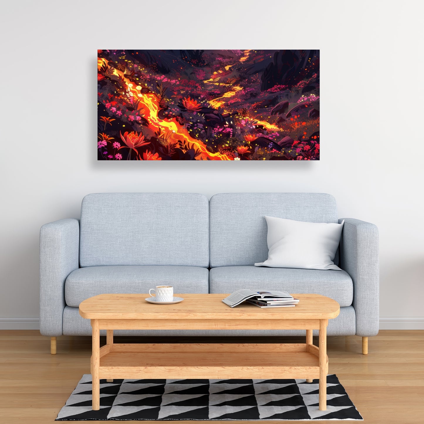 Bloom and Eruption - Yellow Canvas Home Decor Artwork