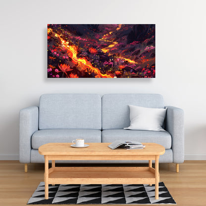 Bloom and Eruption - Yellow Canvas Home Decor Artwork