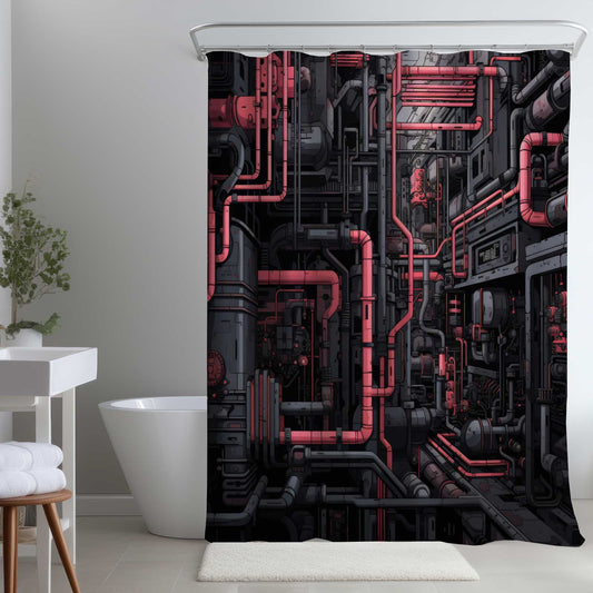 Tubular Nightmare Pink Shower Curtain | Stylish