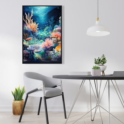 The Reef - Coral Framed Canvas for Stunning Home Decor