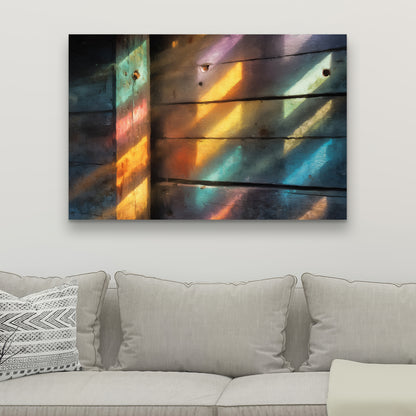 Rainbow Glint - Green Canvas for Home Decor | Vibrant Art