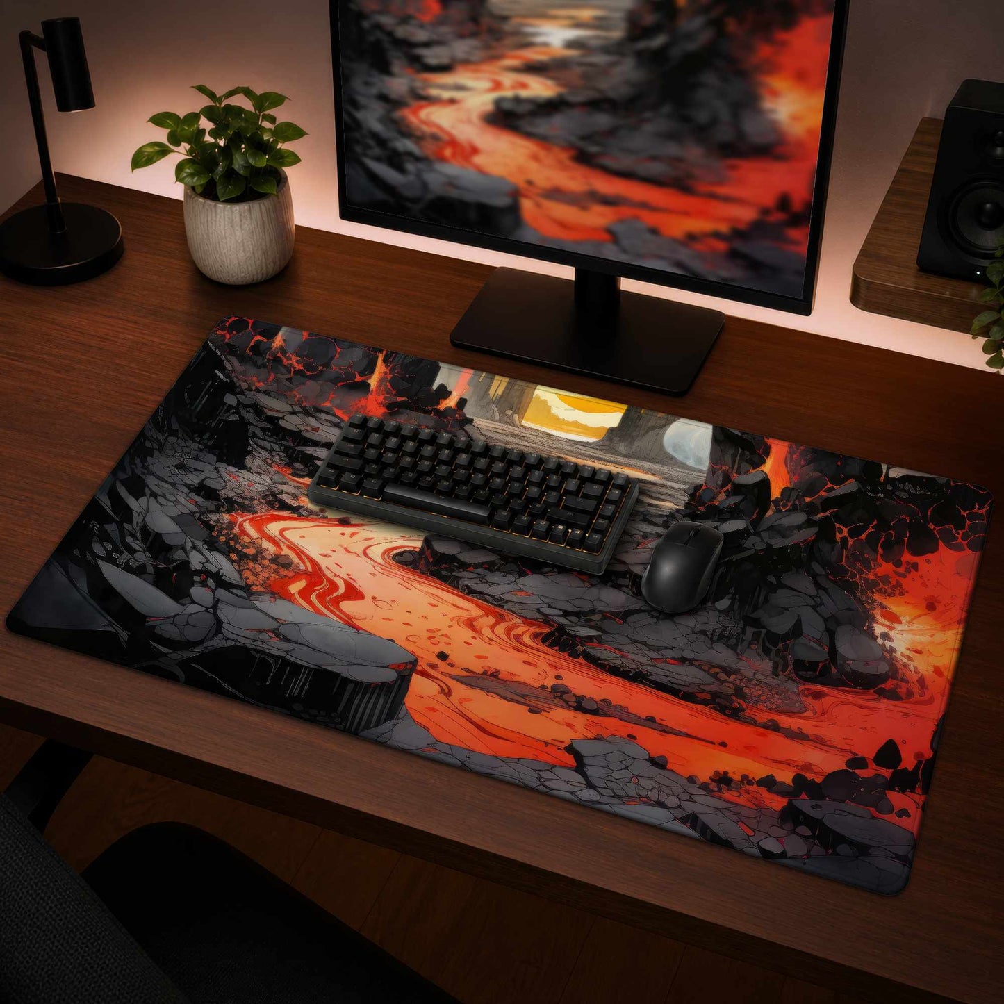 Tapis de bureau carbonisé - Accessoire de bureau élégant pour la décoration intérieure