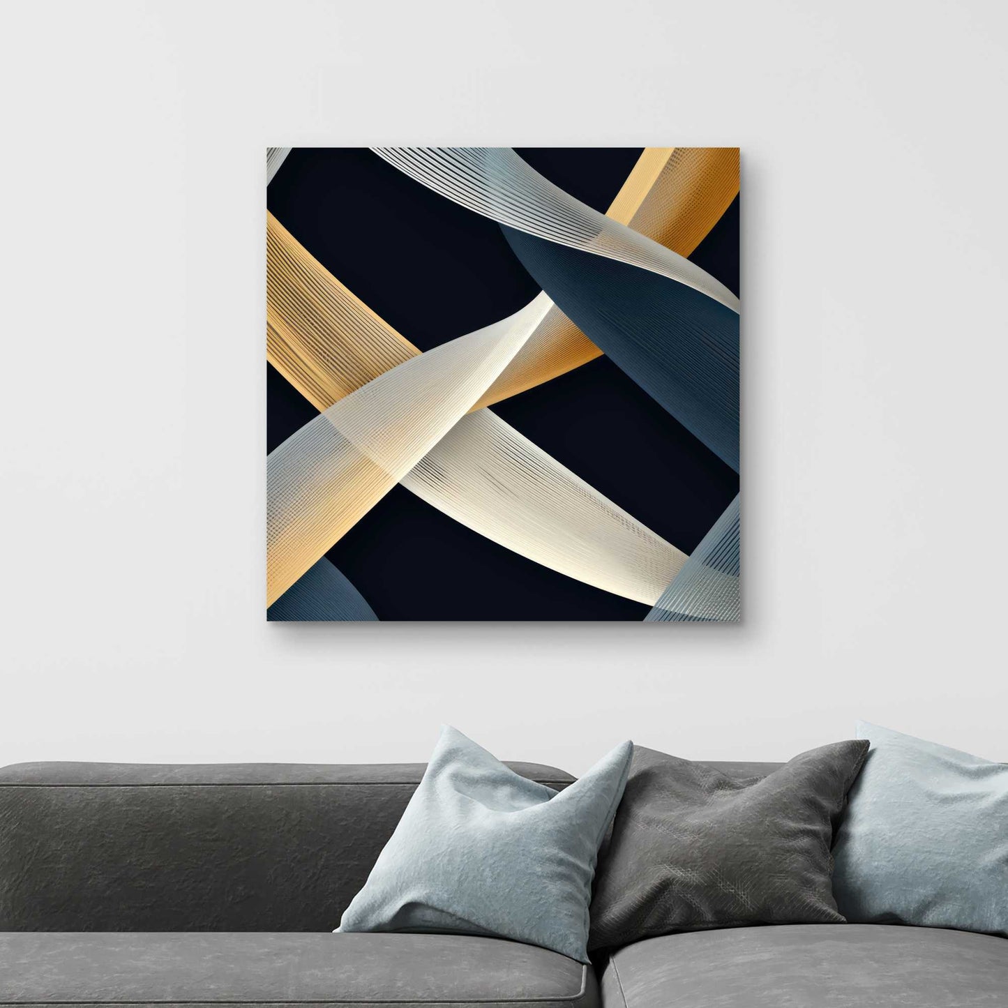 Ropes of Destiny - Gray Canvas Home Decor for Modern Spaces