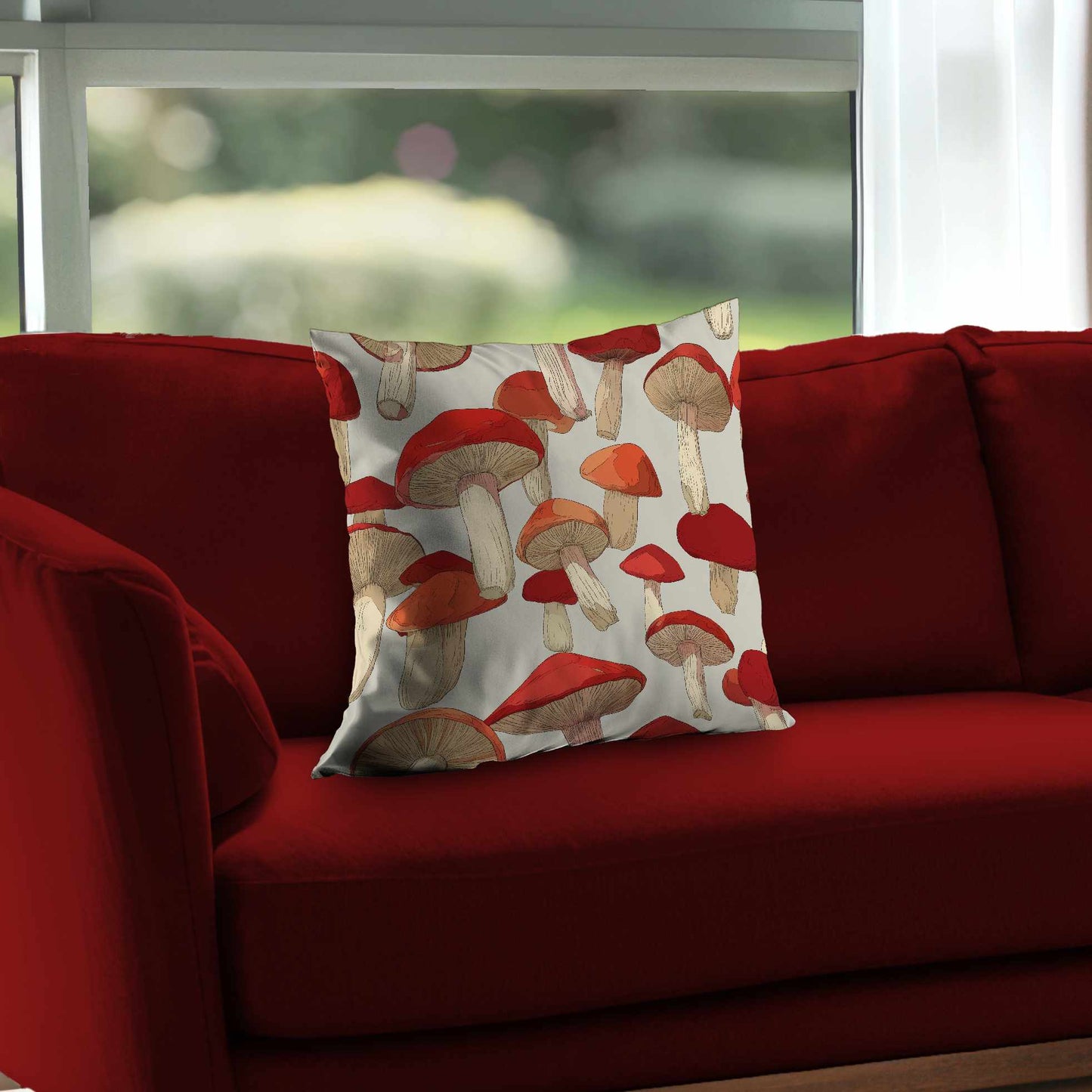 Coussin décoratif en sergé polyester Rouge cramoisi Cap Dance | Décoration d'intérieur