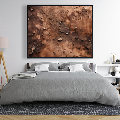 Mud and Stones | Brown Framed Canvas Home Decor Art