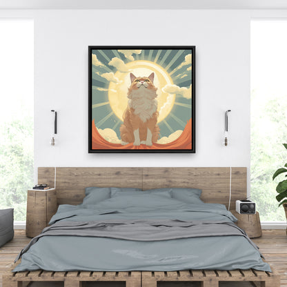 Moewing above - 36"x36" Framed canvas