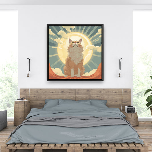 Moewing above - 36"x36" Framed canvas