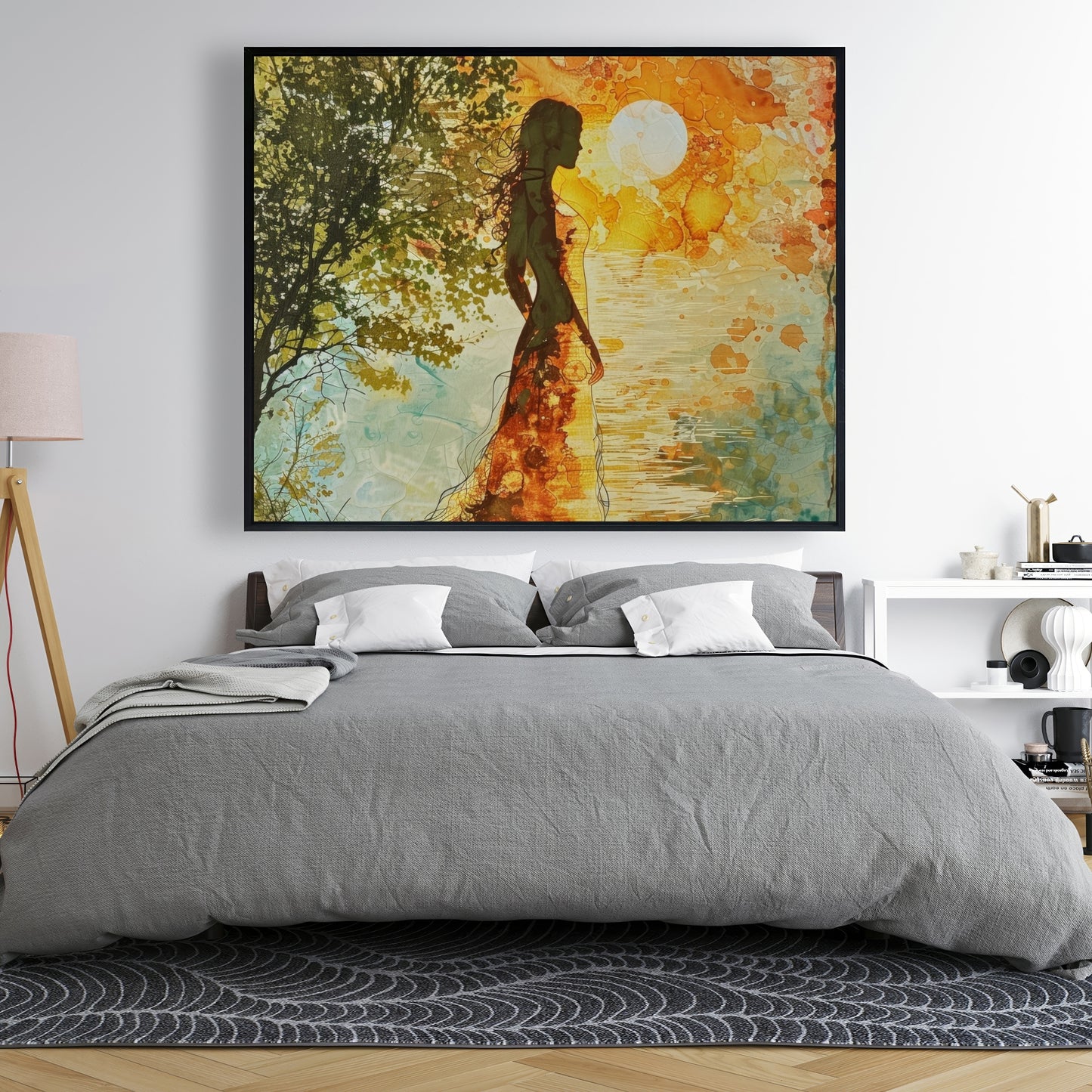 Peaceful sun - 36"x36" Framed canvas