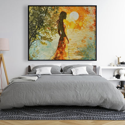 Peaceful sun - 36"x36" Framed canvas