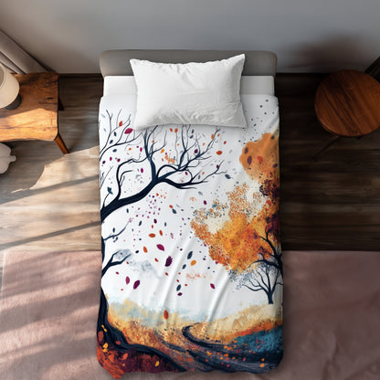 Housse de couette blanche pour temps frais - Amélioration élégante de votre décoration intérieure